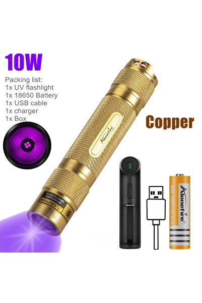 Choice 18650 Gold 365nm 10W High power 10W 365nm Led Ultraviolet Blacklight F...