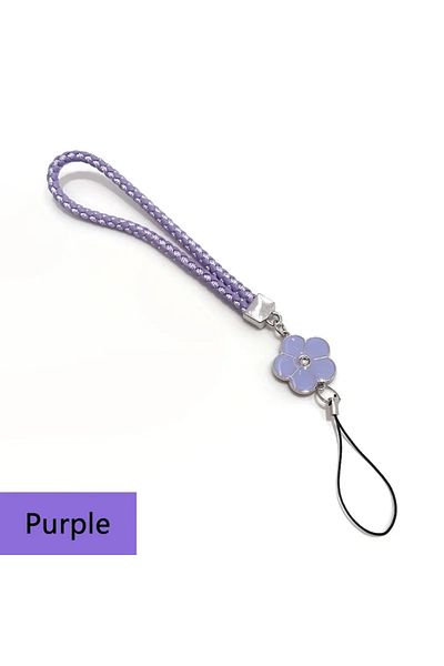 Choice Purple Small Flower Phone Strap Phone Wrist Strap for USB ID Card Keychain for IPhone Huawei Samsung