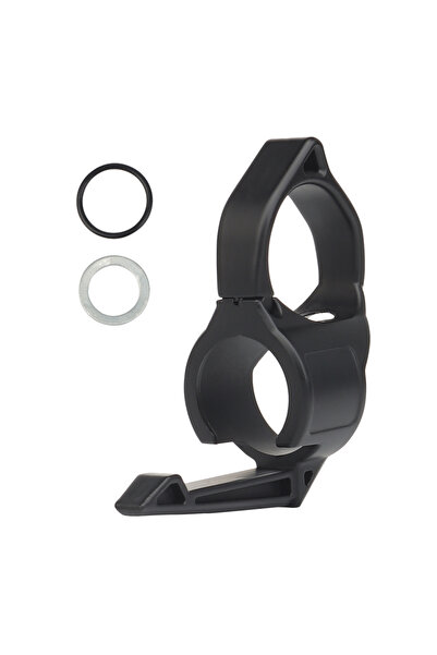 Choice حامل مصباح يدوي أسود، حلقة إصبع مانعة للانزلاق، محول مصباح يدوي متوافق، ملحقات مشبك الجيب