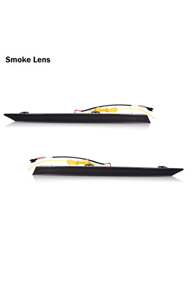 Choice Smoked Lens Dynamic Sequential Amber Turn Signal Light White DRL LED Headlights Grille Light w/ Wiri