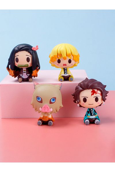 Choice 4pcs 4pcs/set Anime Demon Slayer Kimetsu No Yaiba Figure Q Posket Kamado Tanjirou Kamado Nezuko Agat