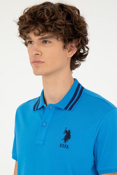 U.S. Polo Assn. Ανδρικό μπλουζάκι Slim Fit Polo Neck Saks Basic 50279569-vr045