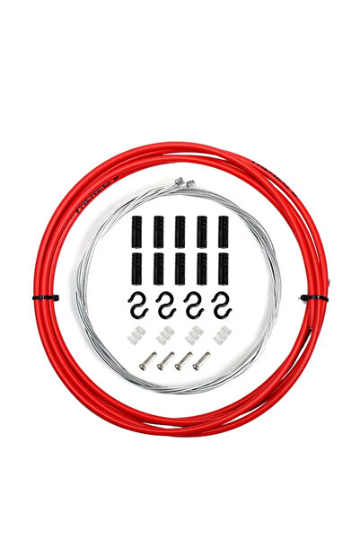 Choice مجموعة غلاف كابل فرامل الدراجة RGO مقاس 4 مم باللون الأحمر لدراجة MTB ...