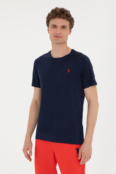U.S. Polo Assn. Men's Regular Fit Crew Neck Navy Blue Basic T-Shirt 50279575-...