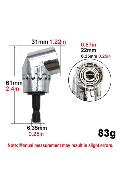 Choice 105 degree turning screwdriver joint electric drill corner attachment extension socket screwdrive...