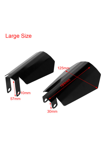 Choice زوج كبير الحجم من واقيات اليد السوداء للدراجات النارية، بتصميم قطع الت...