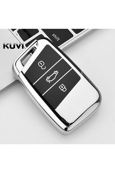 Choice Silver Soft TPU Car Remote Key Case Cover Holder Shell Fob For Volkswagen VW Magotan Passat B8 For S