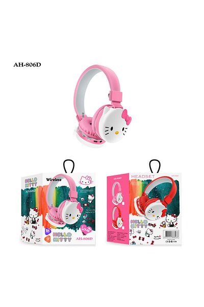 Choice Pink Hello Kitty Hello Kitty Bluetooth Headphone Wireless Headsets Anime Stereo Headset Earphone Wi