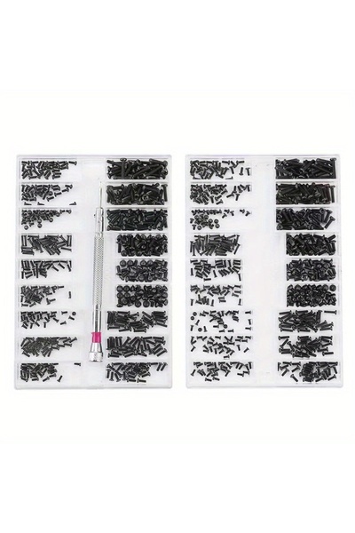 Choice رأس مسطح - 540 قطعة 630 قطعة مجموعة مسامير إصلاح صغيرة للنظارات الشمسي...