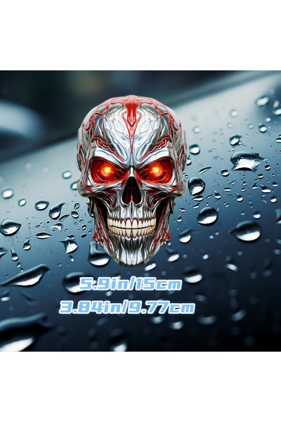 Choice 15X9.77CM 1PC Creative Mechanical Skull Motorcycle Stickers Motorbike Fuel Tank Fairing Waterproof S