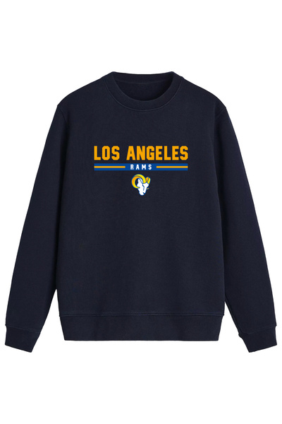 BA Sportswear سترة NFL لوس أنجلوس رامز لكرة القدم الأمريكية باللون الأزرق الداكن