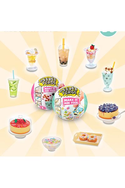 Choice 2024 New Random 1pcs Mini Verse  Make It Diy Mini Food Cafe Series 1 Mini Collectibles Resin Play...