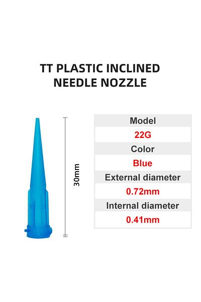 Choice 22g 100pcs 100pcs 10-30g 30mm Tt Plastic Tapered Pinhead Liquid Dispenser Needles Tip Plastic Glue N