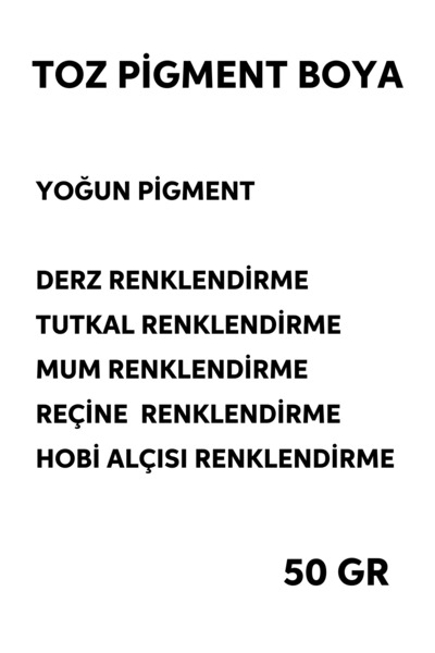 Favori Gift Toz Boya - Taş Tozu Boyası - Hobi Harcı Boyası - Mum Boyası 50 Gr