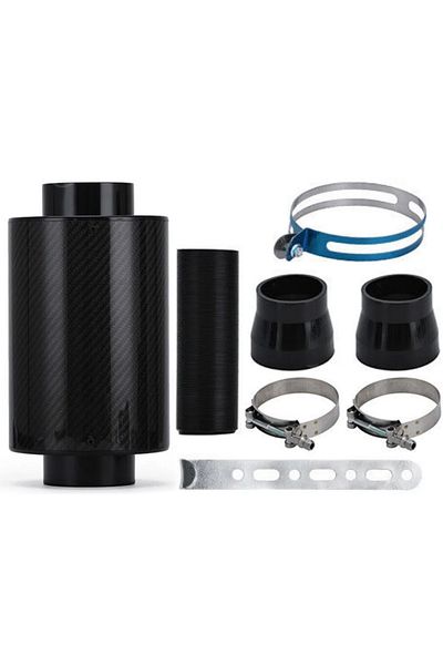 Choice carbon black 1 Set Universal Car 76mm 3 inch Carbon Fibre Cold Air Filter Feed Enclosed Hight Flow