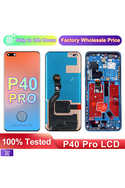 Choice1 شاشة TFT سوداء بإطار أسود مقاس 6.58 بوصة بديلة لشاشة P40 Pro LCD ELS-...