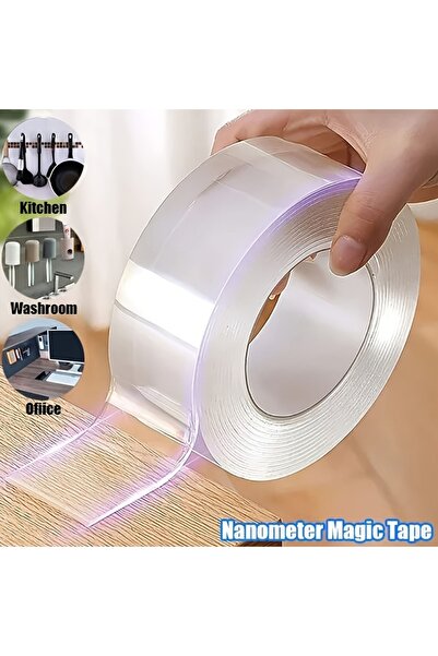 Choice1 شريط لاصق مزدوج الجوانب شديد التحمل بطول 16 قدمًا، قابل لإعادة الاستخ...