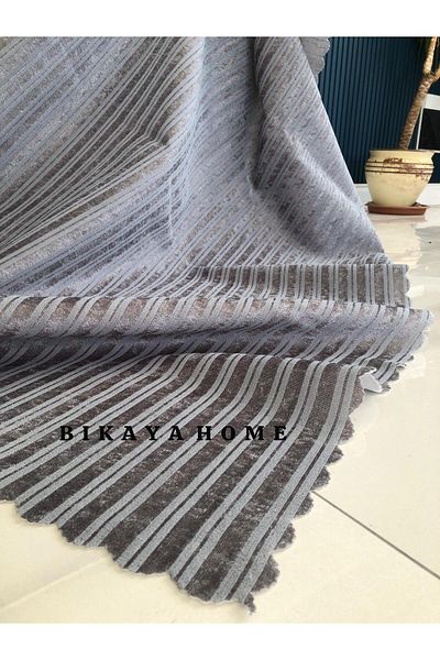 Bikaya Home Striped Sponge Sofa Cover (Anthracite)