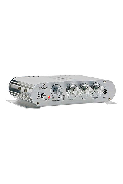 Choice مكبر صوت ALLOET الفضي ST-838 HiFi بقناتين 2.1 مع تعديل للترددات المنخف...