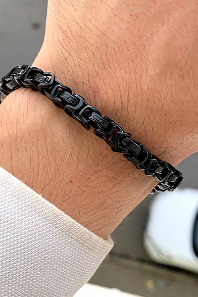TAKIPORT Luxury Colorfast Men's Steel Bracelet