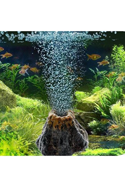 Choice1 مضخة أكسجين على شكل بركان حوض السمك حجر فقاعة الهواء زخرفة خزان حجر ف...