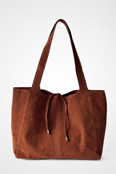 Yuka Atelier Geanta Shopper din piele intoarsa Sophia