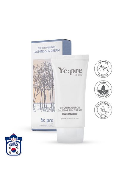 Ye:pre Birch Hyaluron Calming Sun Cream Spf50 Sunscreen Moisturizing Birch Tree Hyaluronic Acid Korea 50ml