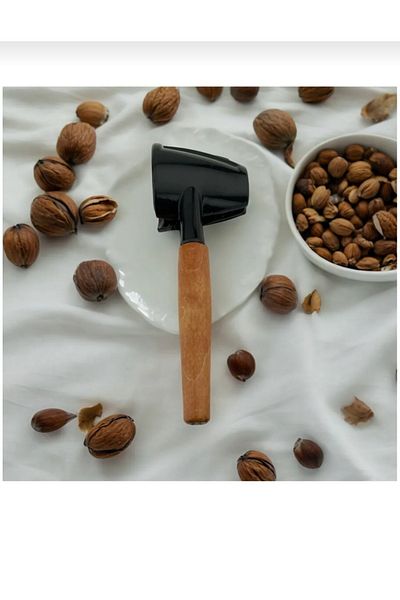 EMPA مقبض خشبي فاخر من الجوز والمكسرات