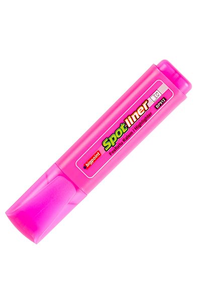 Bigpoint Pink Highlighter Highlight Pen - Water Based and Anti-Drying, Durable