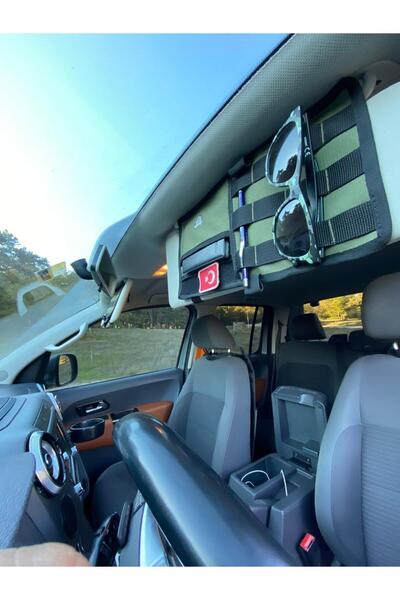 ironcaravan Güneşlik Taktikal Tip Kumaş Molle Panel Organizer (Otomobil,Pickup,Off-Road ve Arazi Araçları)
