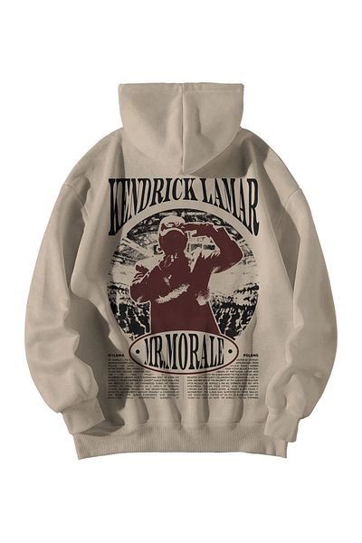 GlowUP Kendrick Lamar Mr. Morale Printed Oversize Hooded Men's Hoodie