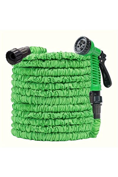 Choice خرطوم حديقة قابل للتمدد بطول 100 قدم، بكرة واحدة، رأس متعدد الاستخدامات، طول ثلاثي، متين، لا يحتاج إلى بطارية