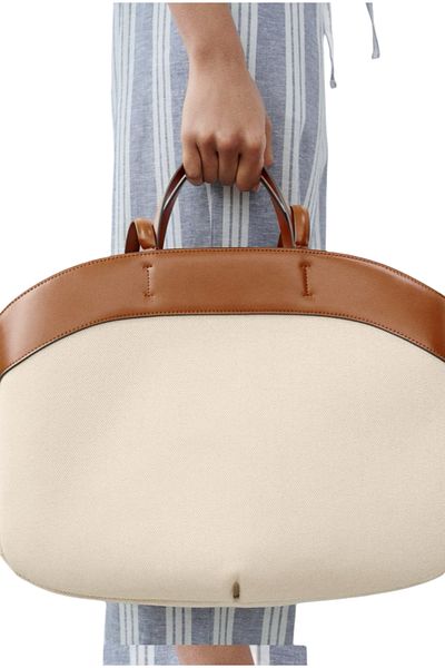 Zara حقيبة كتف نسائية من Zara - حقيبة كتف متباينة