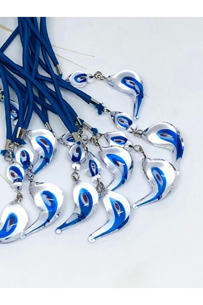 Azrua 2 bucăți ornament pentru oglindă auto din sticlă în formă de delfin, am...