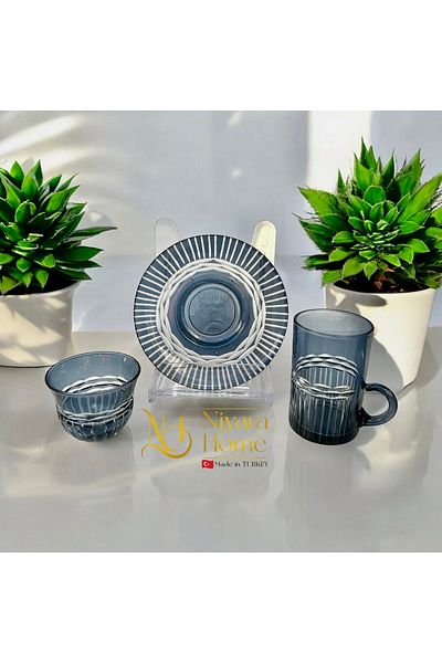 Paşabahçe Luxury 18 Piece Tea & Coffee Set