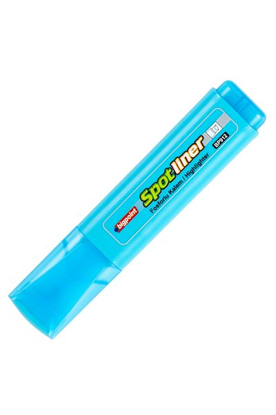 Bigpoint Blue Highlighter Highlight Pen - Water Based and Durable, Anti-Drying and Wiping