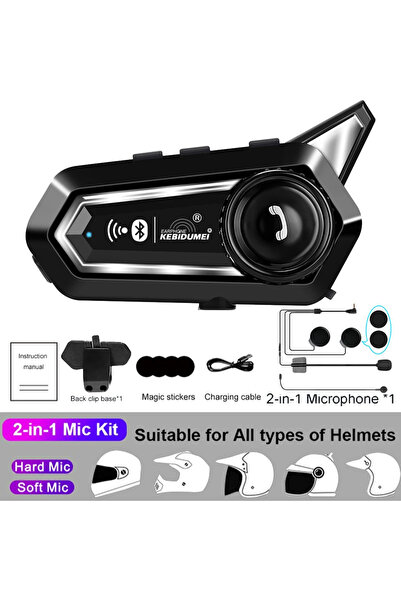 choice2 Black Silver BT31 Motorcycle Helmet Headset Bluetooth Interphone Wate...