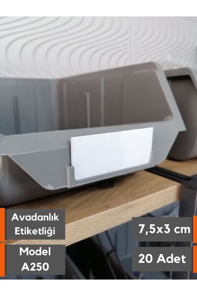 Şeffaf Etiket 20 τεμάχια PVC Ετικέτες αποθήκευσης για εργαλειοθήκη Ετικέτα απ...