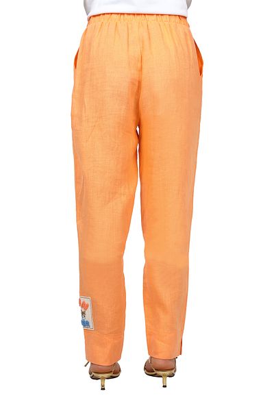 Naar Comfortable Linen Women's Trousers - Salmon, Daily Use, Naar81242-Somon