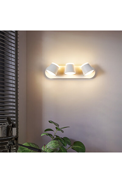 Choice مصباح جداري عصري أسود اللون، بإضاءة واحدة، 8 واط، أبيض دافئ (2700-3500 كلفن)، قابل للدوران 330 درجة.