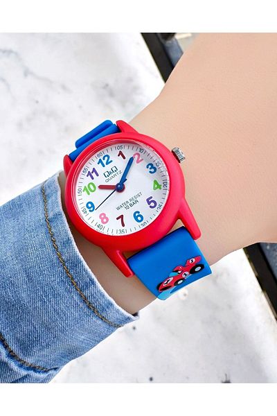 Weluxa Q&Q Kids Wristwatch - 10 Atm Waterproof, Silicone Cord