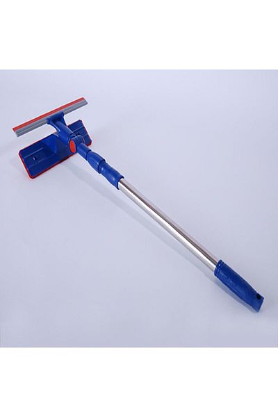 Ovebu Telescopic Window Cleaning Apparatus with Movable Head and Squeegee