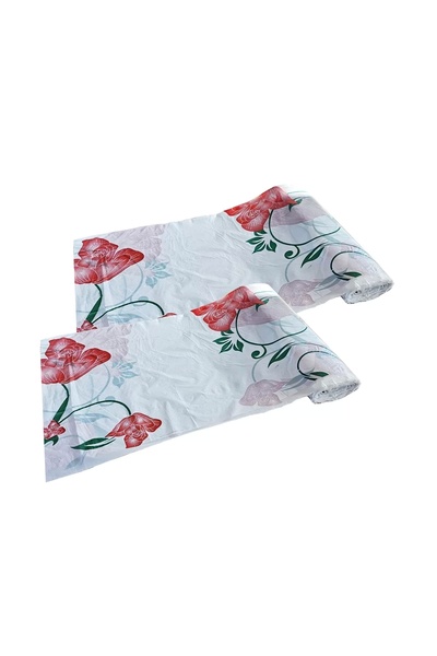 Pratikser Polyethylene Rose Tablecloth - Disposable - 80x100cm - 50pcs/roll