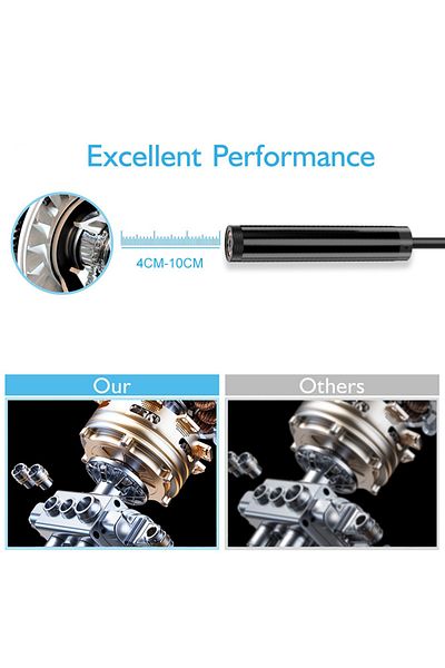 Choice 1m 3 In1 Endoscope Camera 1080p Hd Borescope With 8 Led Lights 8mm Ip67 Waterproof Inspection Camera