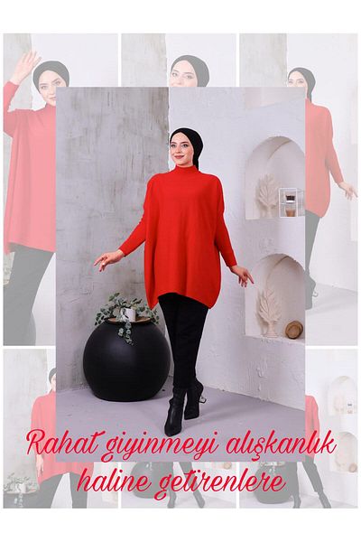 Aknur Moda New Season Oversize Knitwear Tunic