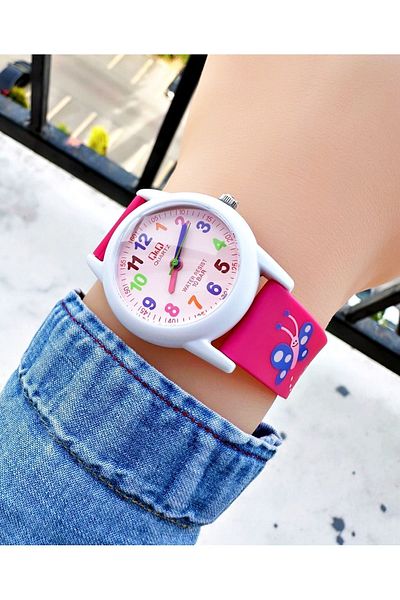 Weluxa Q&Q Kids Wristwatch - 10 Atm Waterproof, Silicone Cord