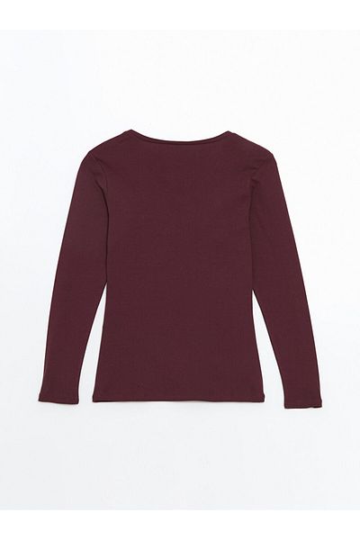 LC Waikiki Tricou de damă cu mânecă lungă, cu decolteu în V