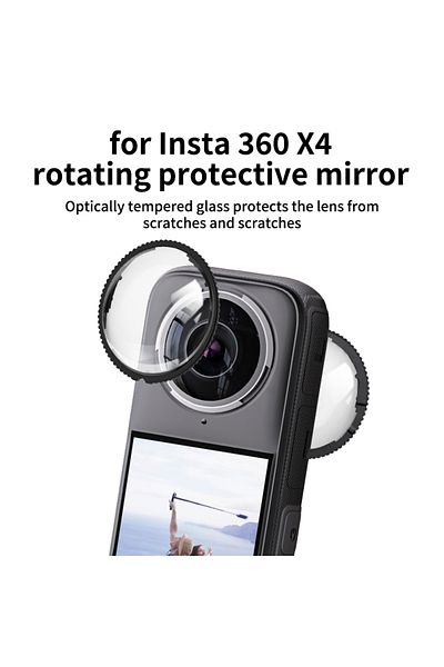 Choice Pc Suitable For Insta360 X4 Lens Protector, Pc Rotating Scratch Resistant Panoramic Motion Camera Le