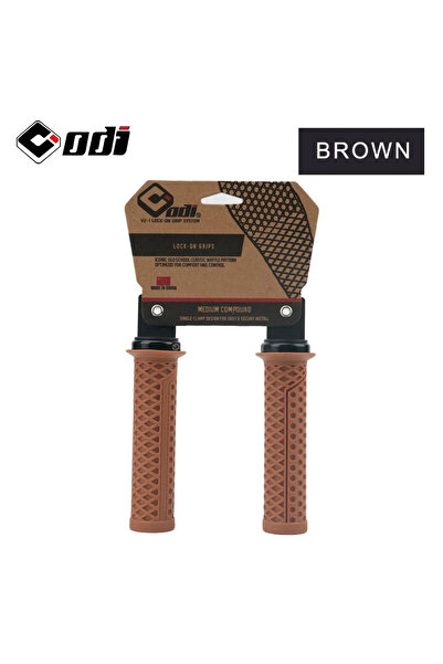Choice VS-21 Brown ODI VS-21 MTB Handlebar Grips Silicone Lock-On Bicycle Cov...