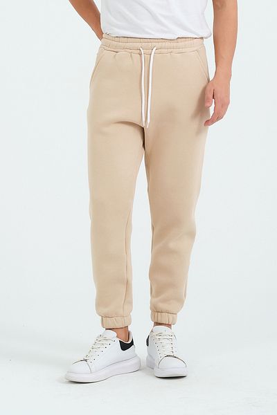 3 ROPE Unisex Φούτερ με τρεις κλωστές με φλις μπεζ
